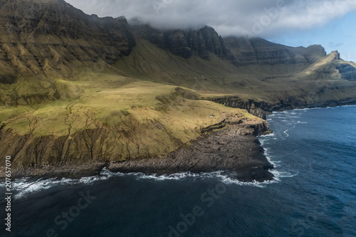 helicopter views in Faroe Islands