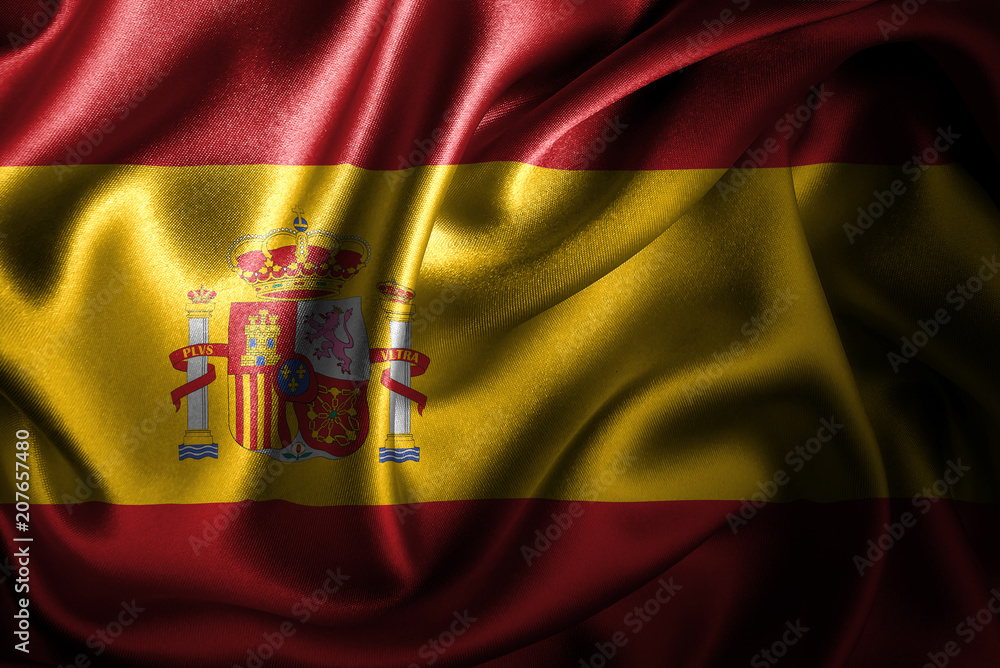 Fototapeta premium Spain Silk Satin Flag