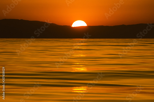 The Mediteeranean Sea offer us amazing sunsets like this over the Malaga Mountains  Spain