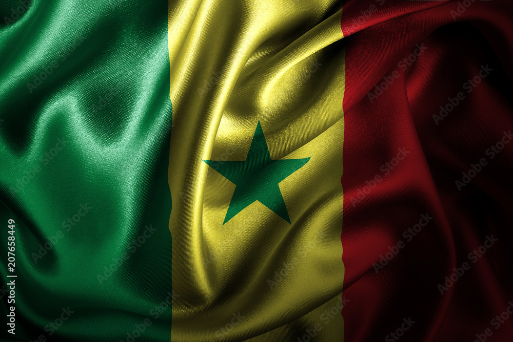 Senegal Silk Satin Flag