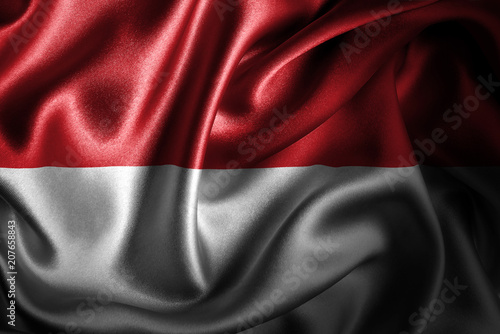 Indonesia Silk Satin Flag