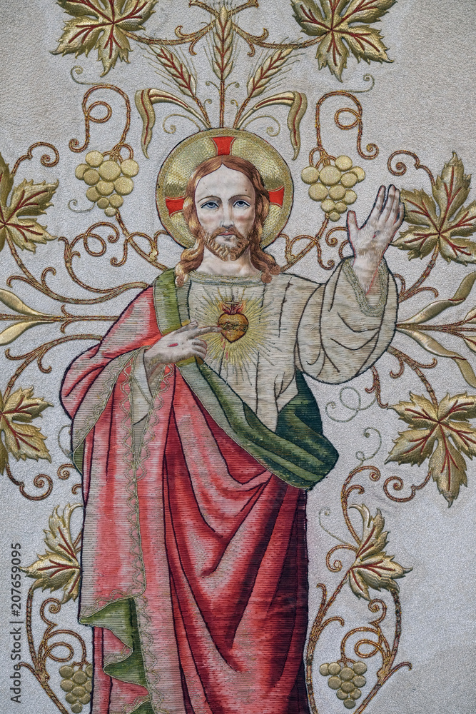 Jesus Christ, detail of church vestment, church of Saint Matthew in Stitar, Croatia 