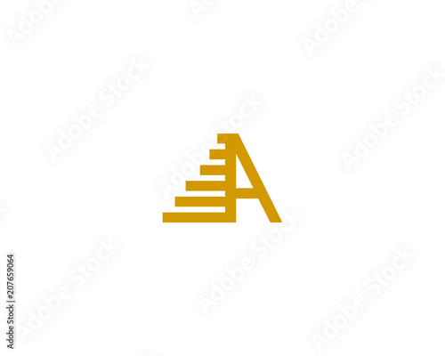 a letter stairs logo