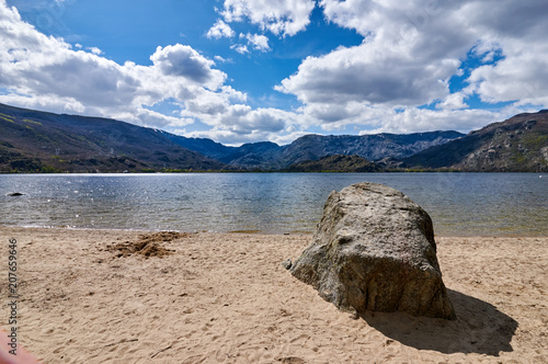 Sanabria Lake in Zamora province, Spain