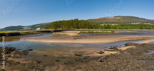 Historic Ulló salt flats, at the end of Vigo bay, Spain