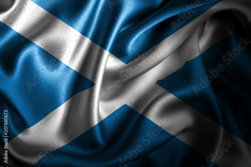 Scotland Silk Satin Flag