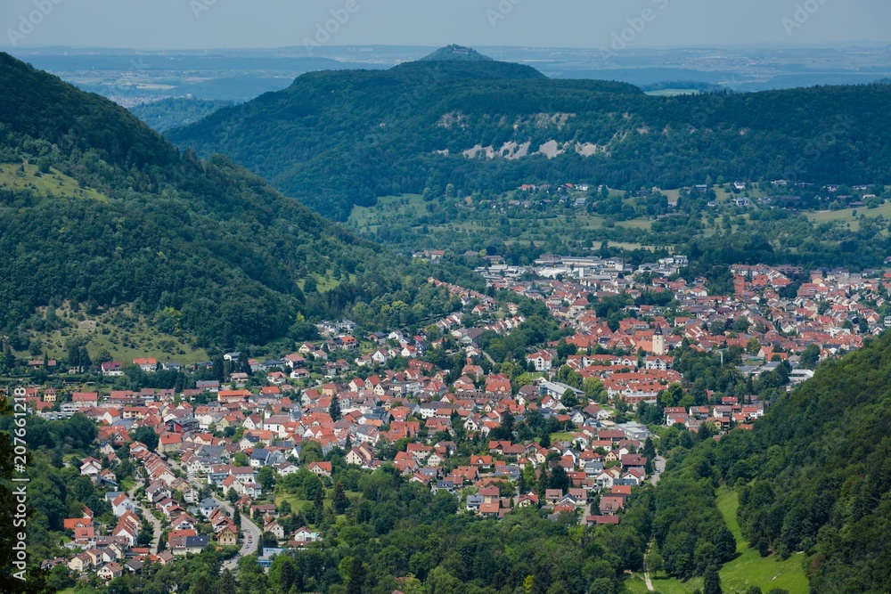 Gemeinde Lichtenstein bei Reutlingen auf der Schwäbischen Alb