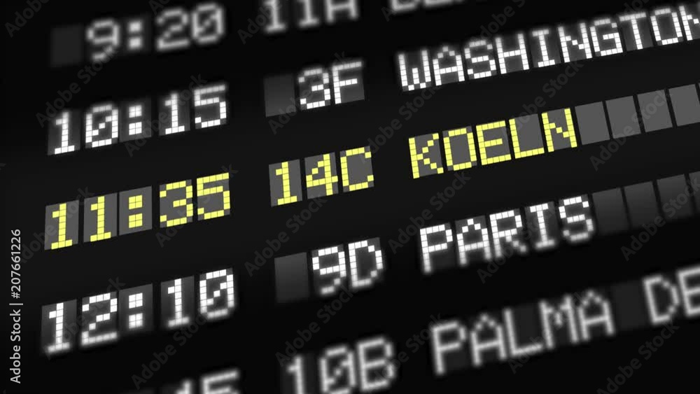 koeln - airport depature, arrival sign board koeln - airport depature, arrival sign board