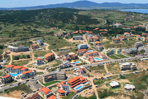 Aerial view of Town of Sozopol, Burgas Region, Bulgaria 