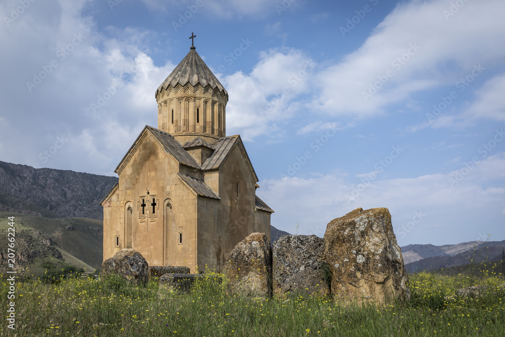old stone church in a landscape of Armenia