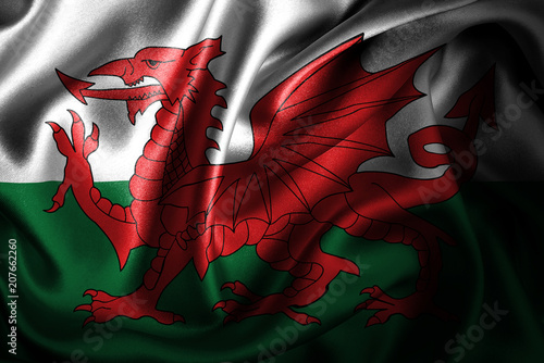 Wales Silk Satin Flag photo
