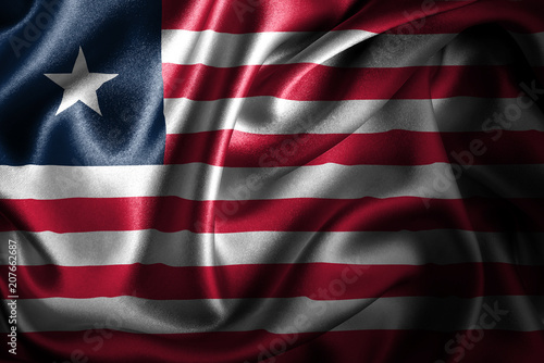 Liberia Silk Satin Flag