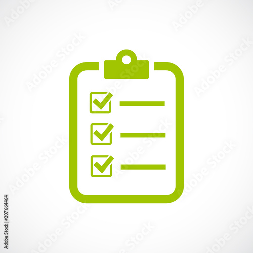 Questionnaire check list vector icon