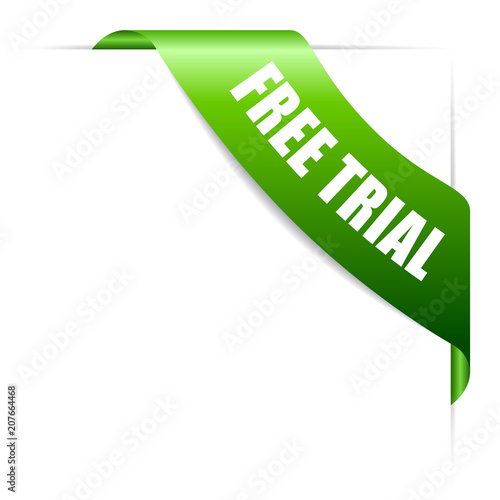 Free trial ribbon vector design element