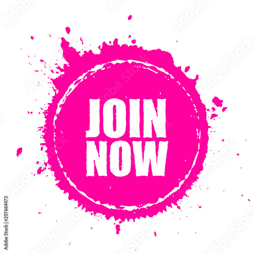 Join now bursting splat icon