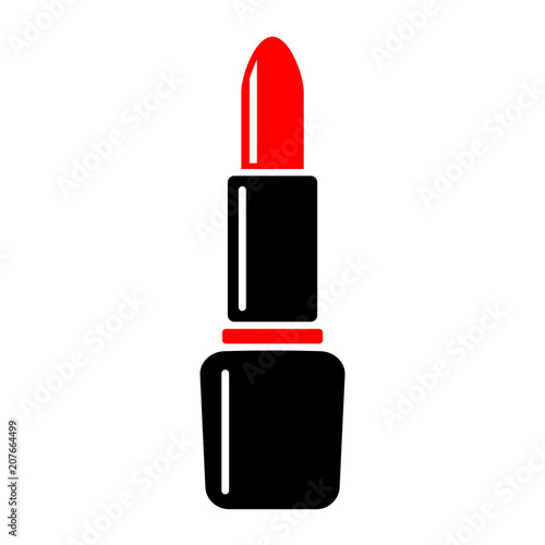 Red lipstick vector icon