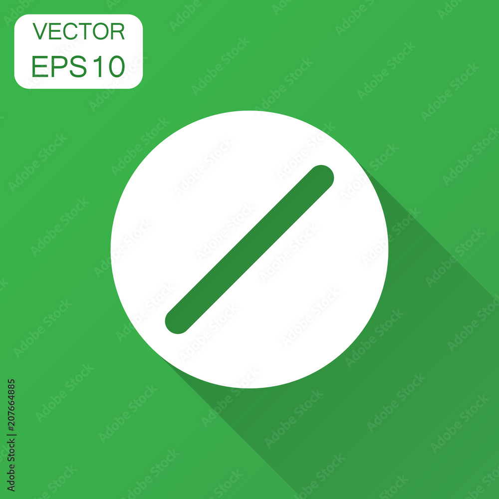 Pill vector icon in flat style. Tablet illustration with long shadow. Capsule medical concept. Pill vector icon in flat style. Tablet illustration with long shadow. Capsule medical concept.