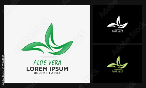 abstract aloe vera logo