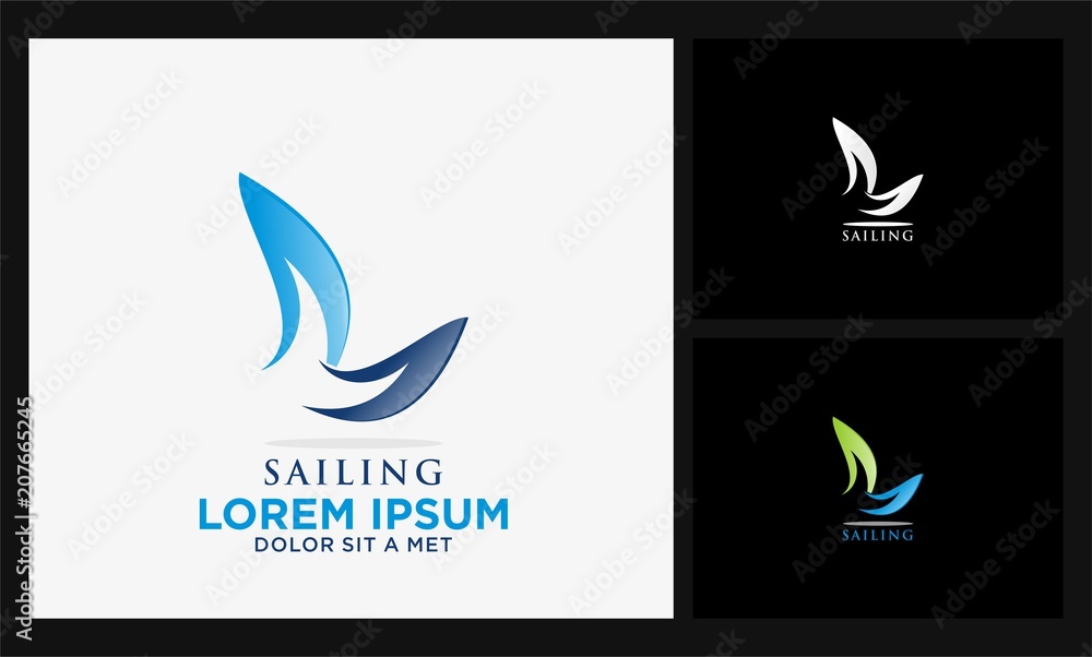 Obraz premium sailing icon logo