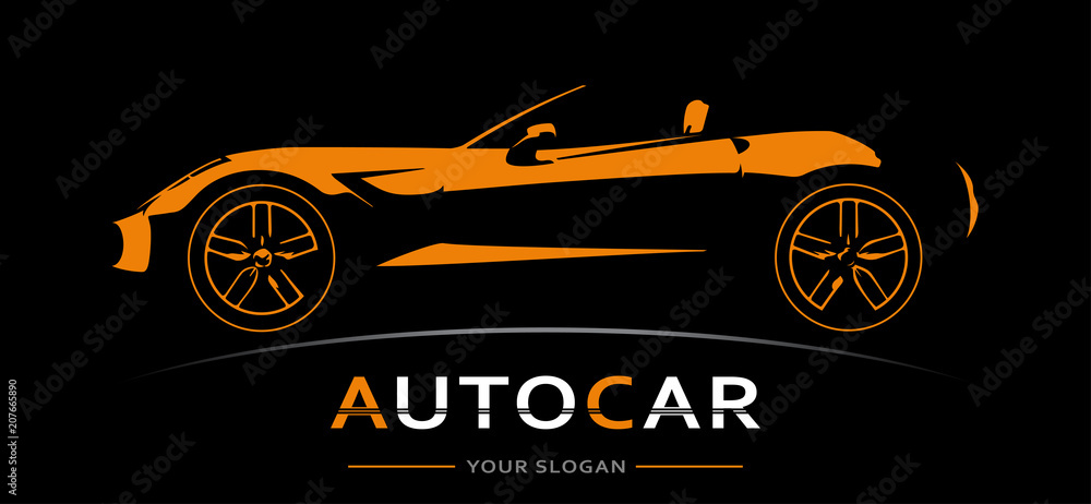 Fototapeta premium Car Logo Abstract Lines Vector. Vector illustration