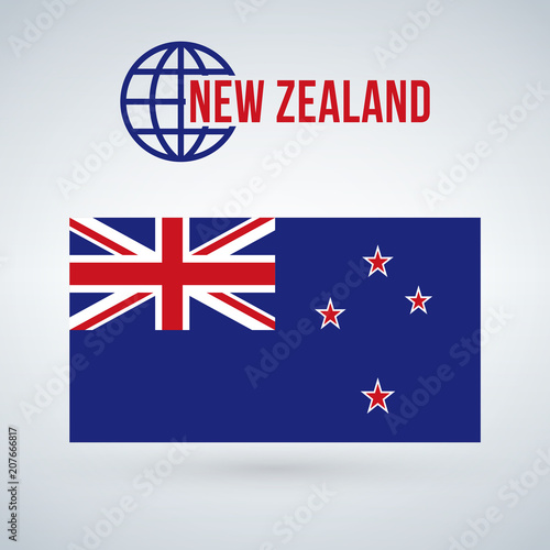 Flag of the country new zel...