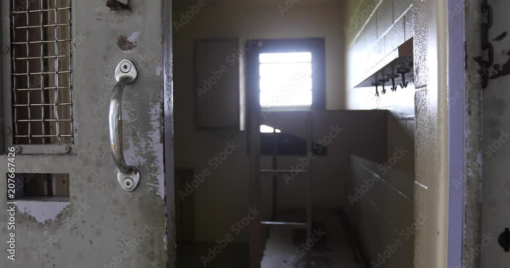 Hand opening cell door with sound Hand opening cell door with sound