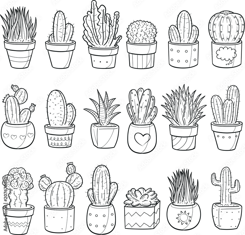 Download Cactus Plant Drawing Royalty-Free Stock Illustration Image -  Pixabay