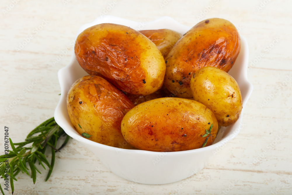 Young baked potato Young baked potato