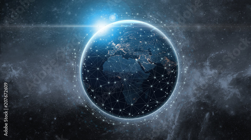 Fototapeta Naklejka Na Ścianę i Meble -  Global communication network