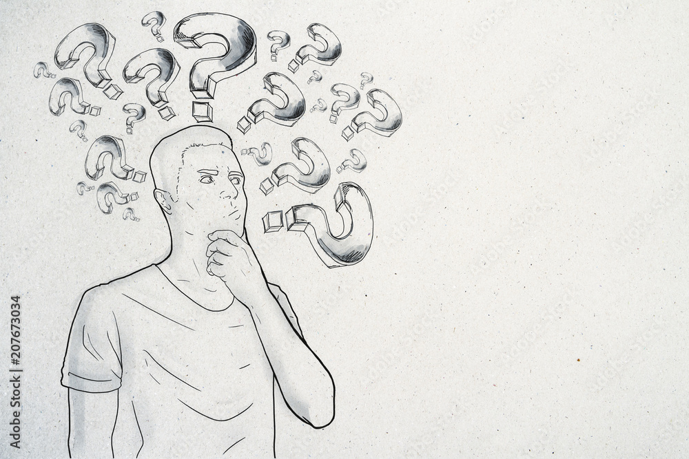 Ask and confused concept Ask and confused concept