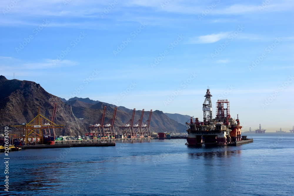 Oil Drilling platform at Tenerife, Canary Islands