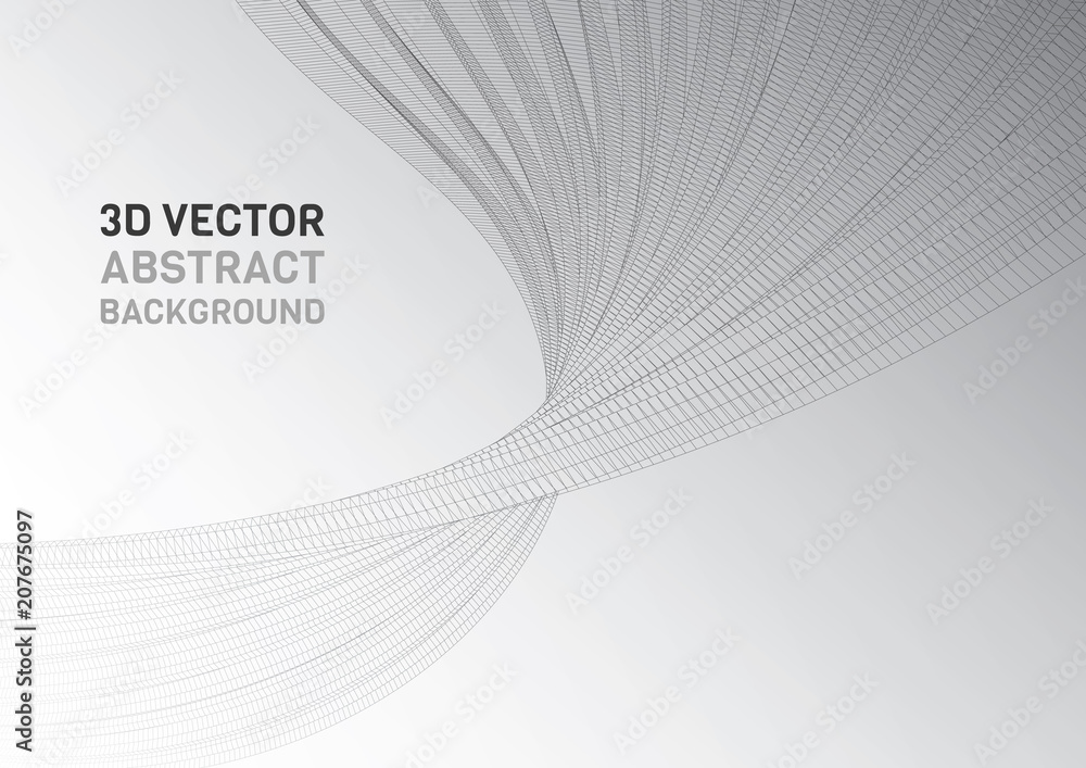 Abstract 3d surface. Distortion of space and matter. Modern technology for designing volume objects. Abstract 3d surface. Distortion of space and matter. Modern technology for designing volume objects.