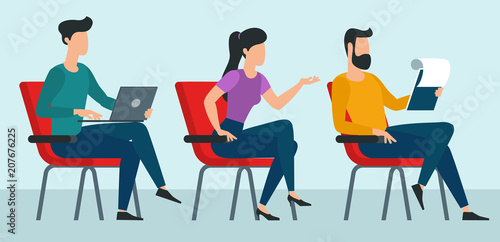 Flat design  ready to animation characters