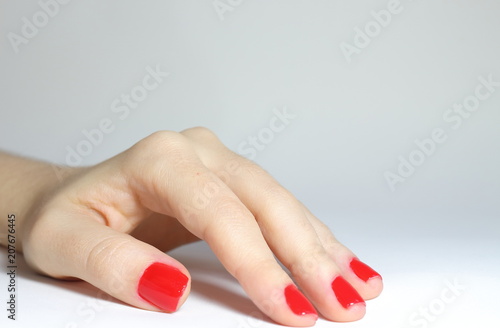 Female hands and nails are done. Long nails might be unsafe and carry on bacterias. Short nails are healthier 