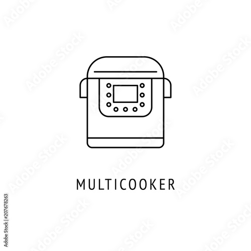 Multicooker. Kitchen appliances icon