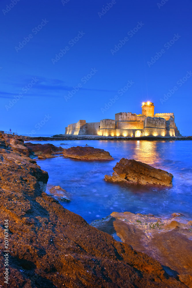 The castle in the Isola di Capo Rizzuto, Calabria, Italy