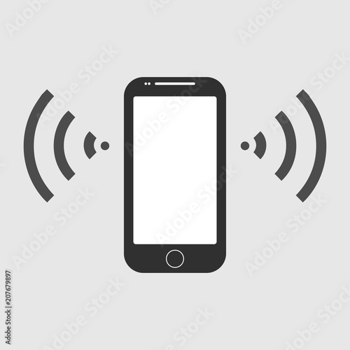 mobile phone icon, vector illustration. Flat design eps10