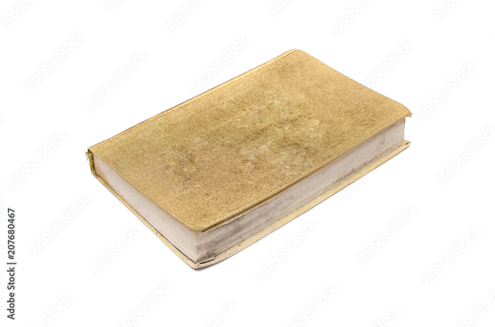 Golden book isolated on white background. Golden book isolated on white background.