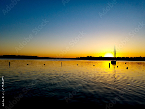 Sunset Sailboat photo