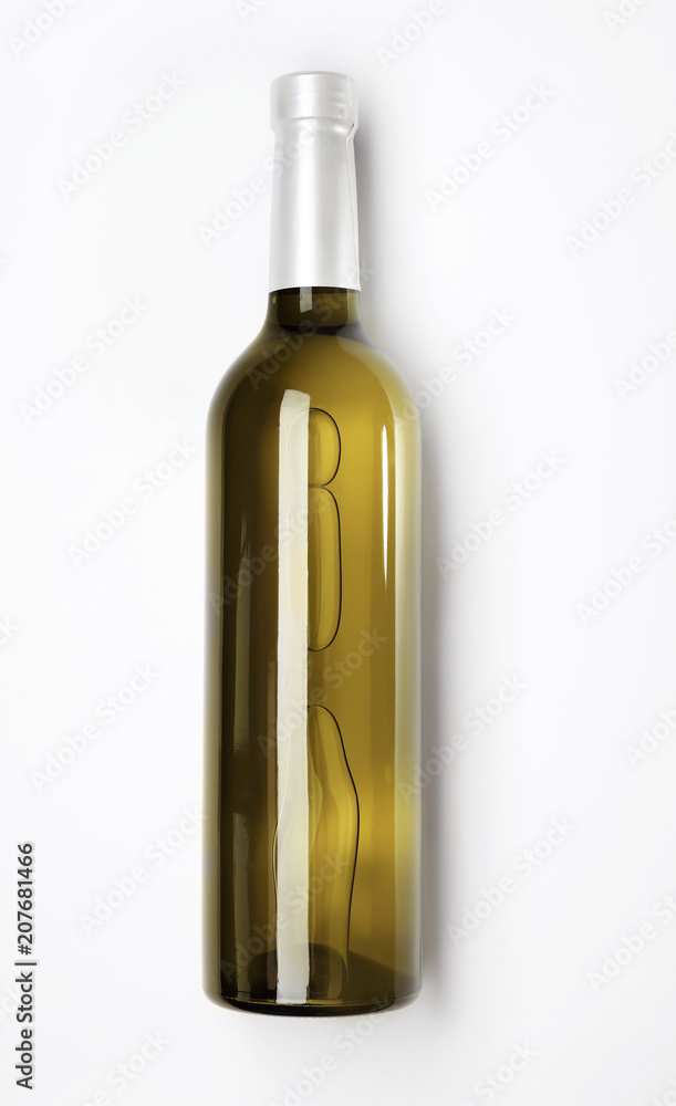 Bottle of delicious wine on white background Bottle of delicious wine on white background