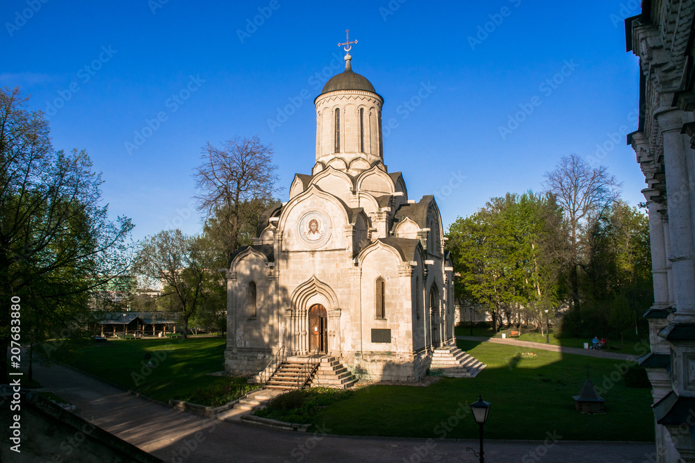 Orthodox Spassky Cathedral of the Vernicle Image of the Saviour in the Andronikov monastery, Moscow. Russia. Orthodox Spassky Cathedral of the Vernicle Image of the Saviour in the Andronikov monastery, Moscow. Russia.