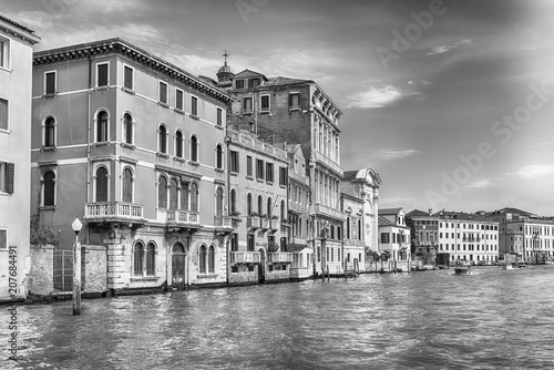 Scenic architecture along the Grand Canal in Venice, Italy