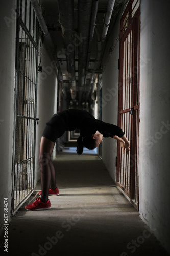 Girl Gymnast Strong Flexible Body 