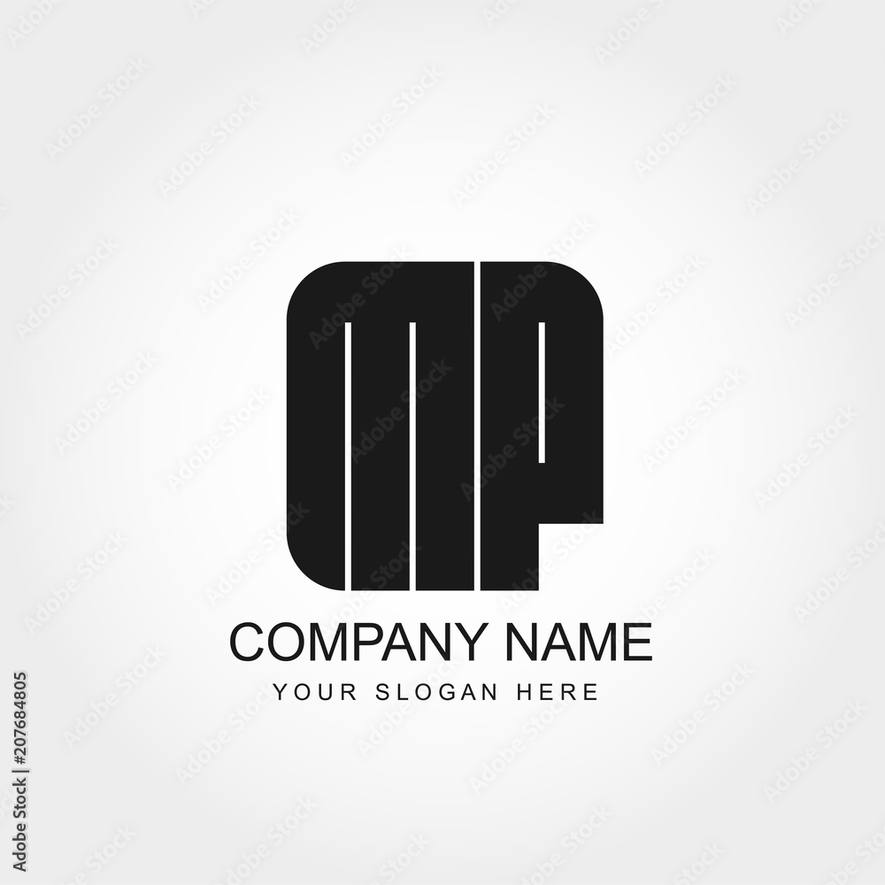 Initial Letter MP Logo Vector Design Initial Letter MP Logo Vector Design