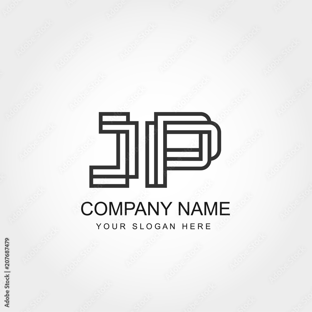 Initial Letter JP Logo Template Vector Design Initial Letter JP Logo Template Vector Design