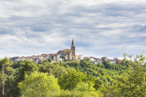 View on the medieval village Buje in Croatia