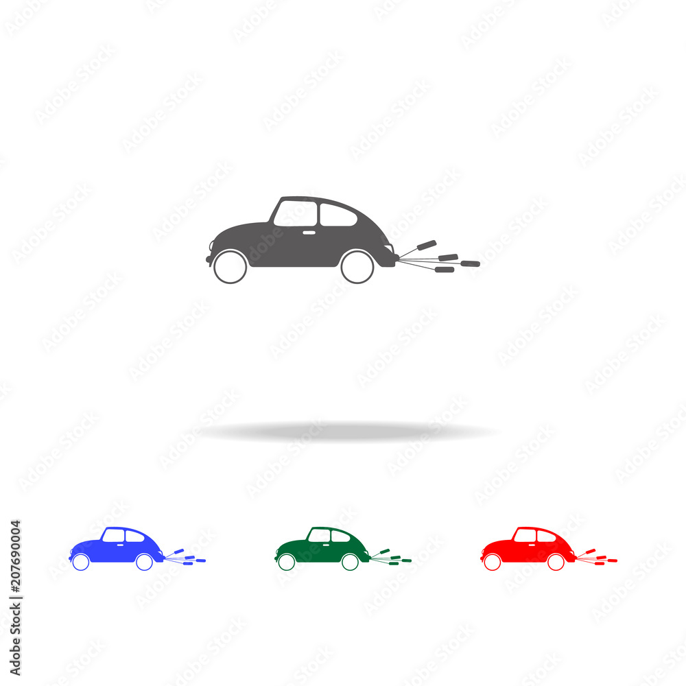 wedding car icons. Elements of wedding in multi colored icons. Premium quality graphic design icon. Simple icon for websites, web design, mobile app, info graphics