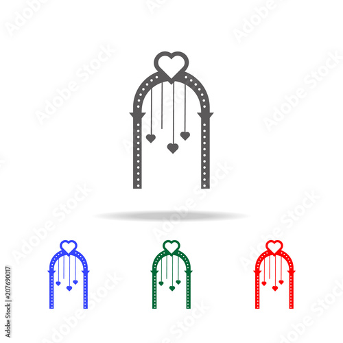 wedding arch icons. Elements of wedding in multi colored icons. Premium quality graphic design icon. Simple icon for websites, web design, mobile app, info graphics