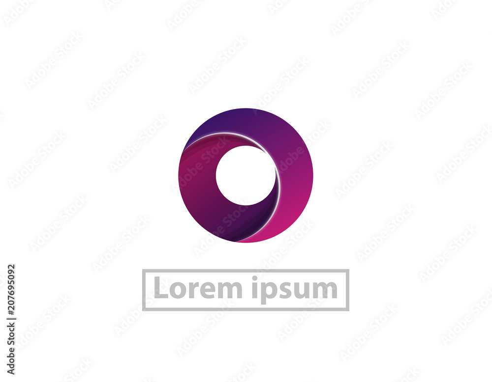 Vector abstract letter O logo design concept Vector abstract letter O logo design concept