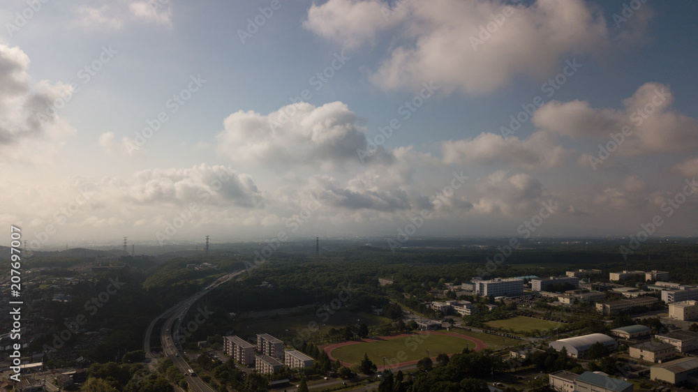 [空撮写真]上空からの街